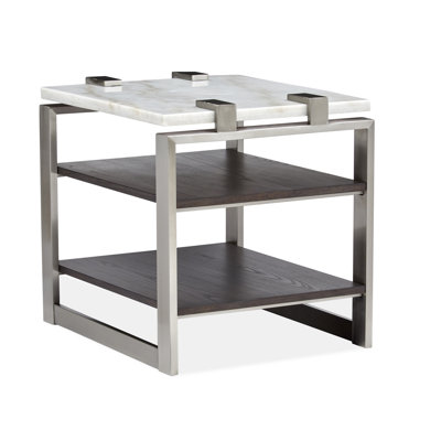 Anyila Marble Top End Table