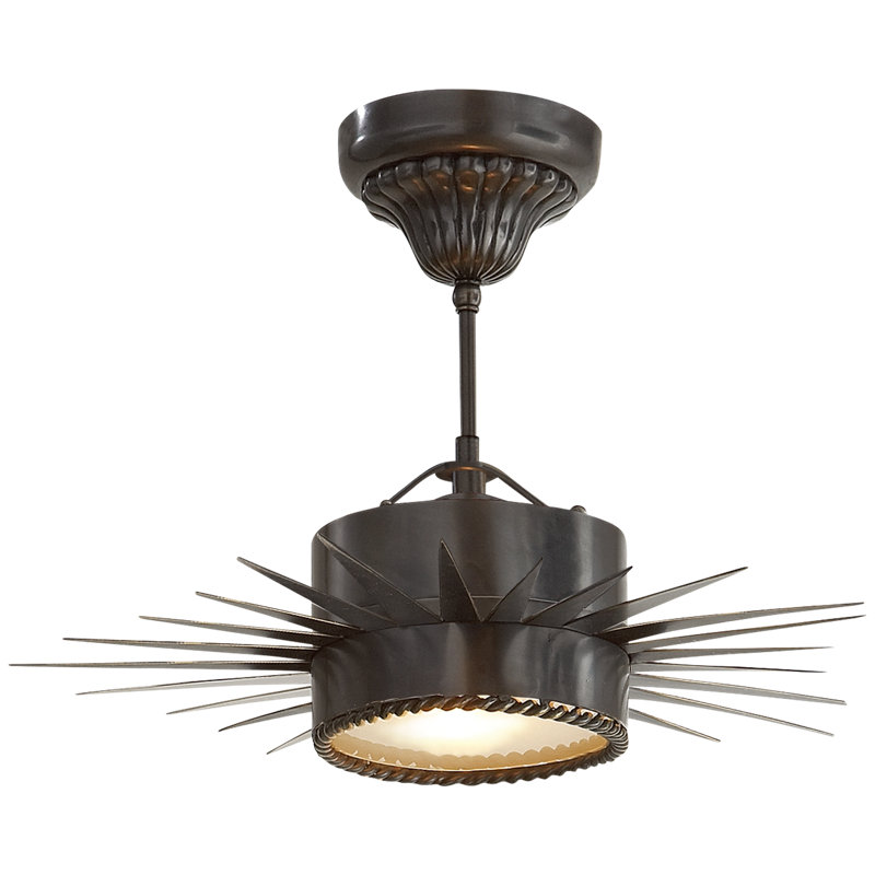 Suzanne Kasler Soleil Small Semi-Flush, Bronze, 7.75" H x 24" W x 24" D