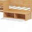 Lit de jour en bois avec tablettes et casiers de rangement, lit multifonctionnel avec bureau d'étude et tabouret assorti
