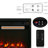 45" Faux Stone Freestanding Electric Fireplace, Realistic Flame Heater for Living Room Bedroom-1518659368
