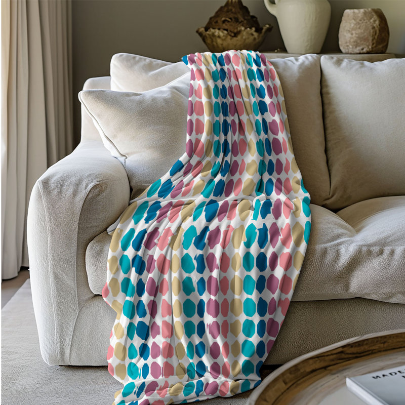 Coastal Pastels - 1 pièce Sherpa Premium, L 80 po x l 60 po