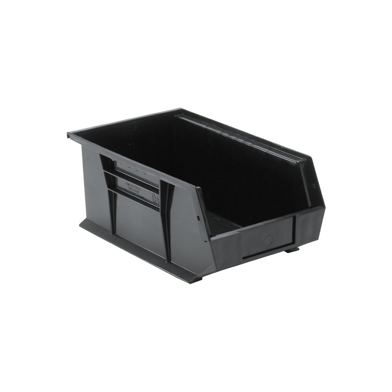  QUS241BR - Ensemble de 12 bacs de rangement en plastique recyclé ultra empilables et suspendus L 14 po x l 9 po x H 6 po