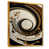 Toile avec cadre flottant or
