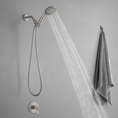 Single-Handle Shower Faucet Set With 6 Spray Modes, 1.8 GPM, Complete Trim Kit Including Valve And Filtered Handheld Shower Head