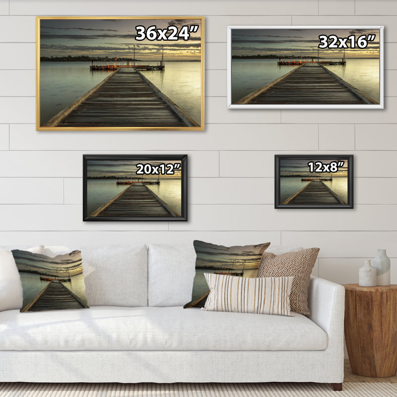 «Point Walter Point Swan River», reproduction d'art sur toile, H 16 po x l 32 po x P 1 po, Cadre naturel flottant