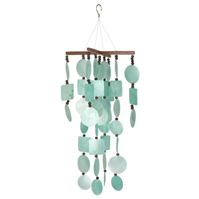 Carillon Capiz avec perles de bois
