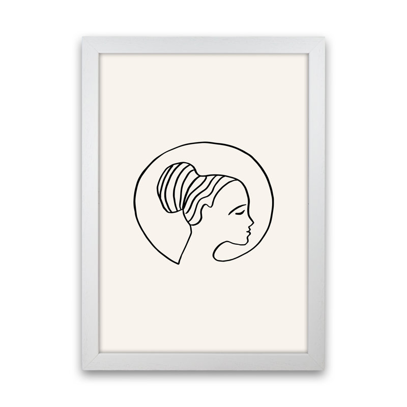 Delicate Face Circle 2 by Planeta444 - Print, White Framed, 63cm H x 46cm W x 3cm D