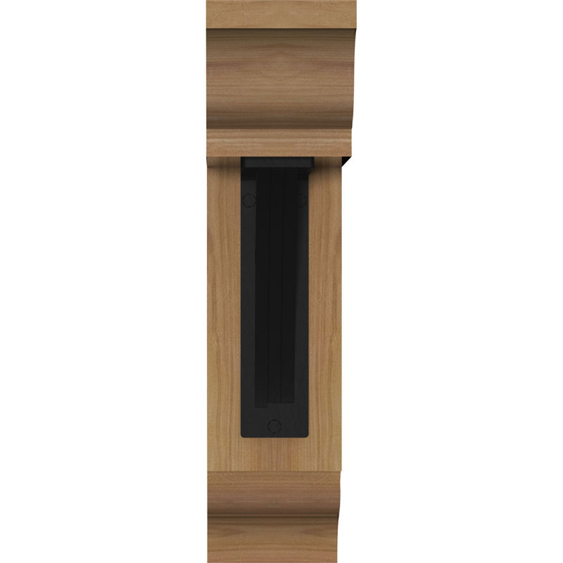 Triple support de fer Galveston, H 16 po x P 13 1/2 po, Cèdre rouge de l'Ouest l 3 1/2 po x T 4 po (lisse