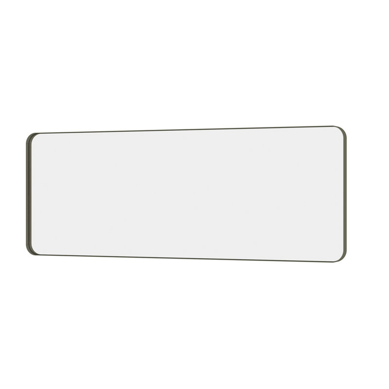 Lesamuel Filleted Corner Wall Mounted Bathroom and Vanity Mirror with Aluminum Frame, Rectangle, 32" x 84", Bronze