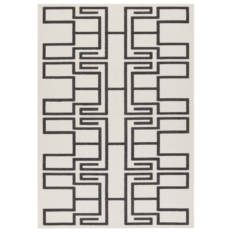 Rys Geometric Indoor / Outdoor Rug, Rectangle 6 pi 7 po x 9 pi 6 po