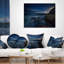 Housse et insert de coussin carré Rocky Ocean at Nighttime Seashore-578428205