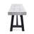 Sandblast Finish Acacia Wood Dining Bench With Rustic Metal Frame, Perfect For Outdoor And Indoor Use-1292893149