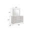 Miroir de style moderne en bois blanc Blanca