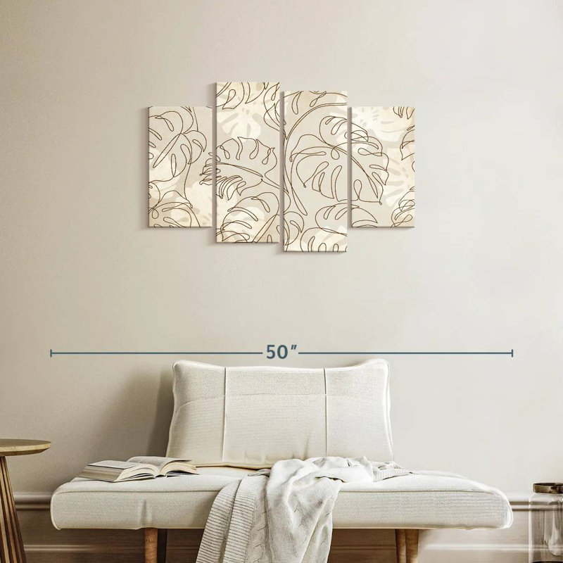 Kerner Monstera Leaves Pattern, 22" H x 36" W