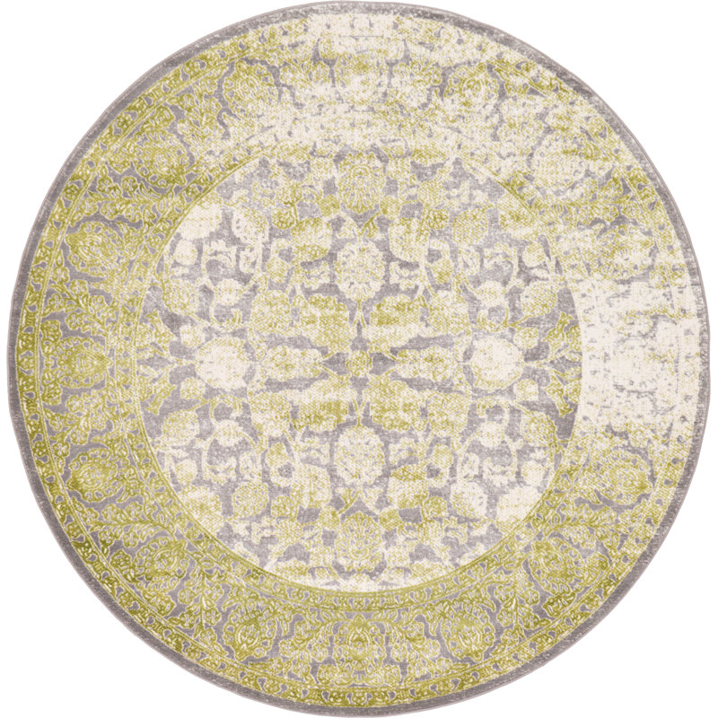 Tapis vert clair Folkeste, Rond 6 pi 1 po