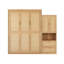 Lit escamotable en bois massif avec tablette de rangement en rotin-1878280205-1878280206