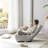 Adjustable Reclining Floor Chair For Bedroom, Dorm, - Space Saving Multifunctional Ideal Relaxing Gray Linen Filled