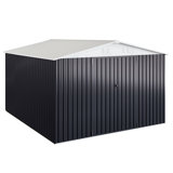 Rangement extérieur en métal de l 12 pi x P 10 pi avec structure de cadre actualisée et portes verrouillables