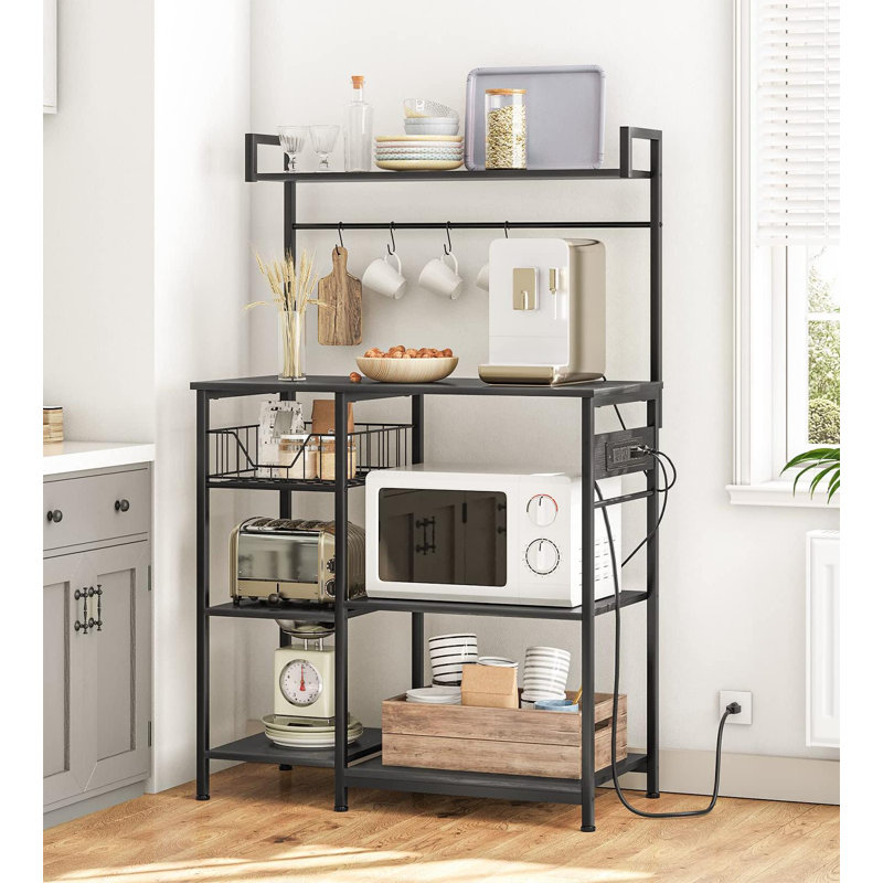 Étagère de boulanger standard en acier 35,4 po Syritta compatible avec les micro-ondes
