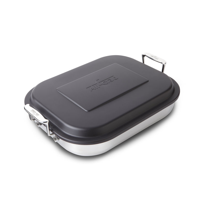 Plat à Lasagne rectangulaire en acier inoxydable avec couvercle All-Clad