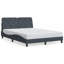 Structure de lit vidaXL avec DEL sans matelas Piran gris foncé 137 x 190 cm-118101774-118101775