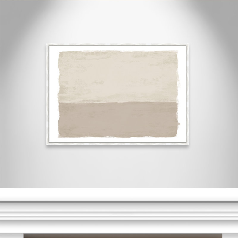 Silent Sands II - Landscape Version Print par Natalie Carpentieri, Grain de bois blanc, L 41,5 po x H 29,5 po