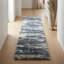 Tapis d'intérieur bleu à poils longs Alban-671491934