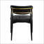 Black Chenille And Black Finish Side Chair
