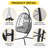 Hanging Egg Chair With Stand Indoor Outdoor Pe Wicker Swing Hammock Chair With Washable Cushion For Patio Bedroom Balcony Garden-129225826-129225838