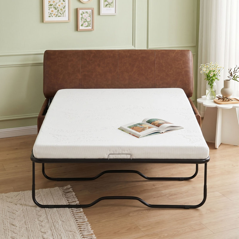 Lit pliant ottoman, Brown