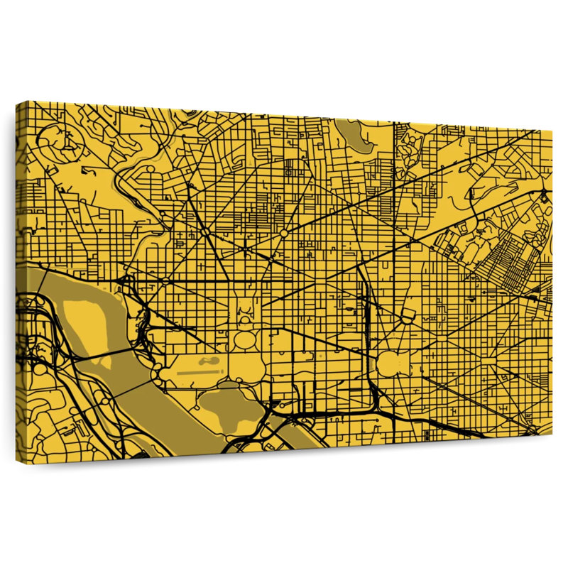 Carte de la route urbaine Aliaz Washington, H 8 po x l 12 po