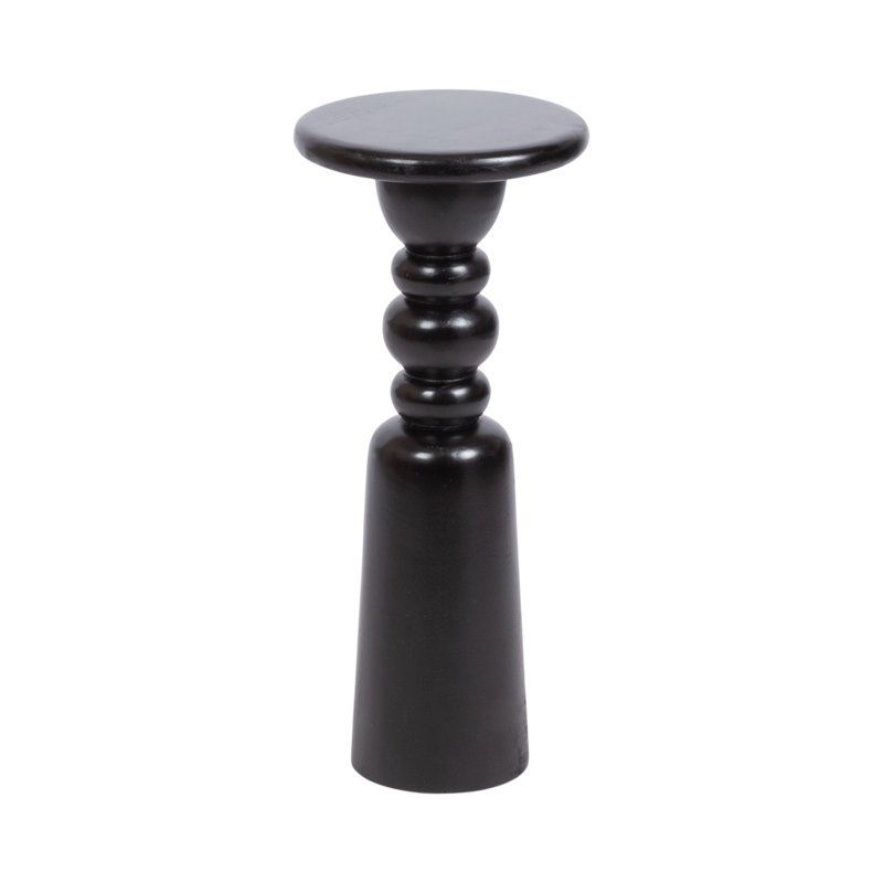 Salu Accent Table 9.5" Diameter, Gloss Black