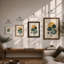 Layered Lotus Blooms Botanical - Framed Print-1528581411-1528581421