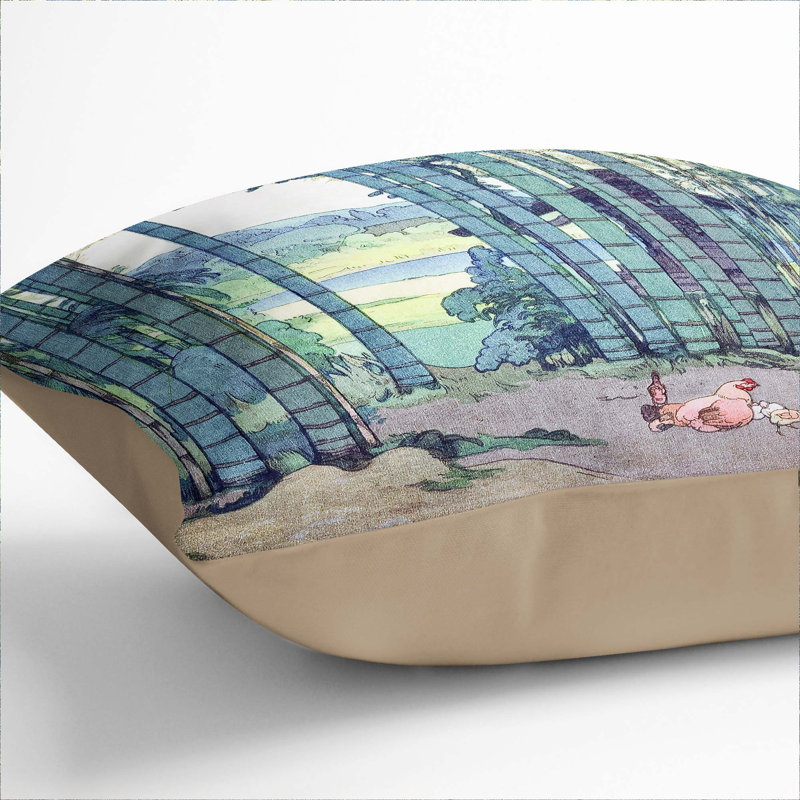 Bamboo Grove Square Throw Cushion, Stone, 55 x 55 cm