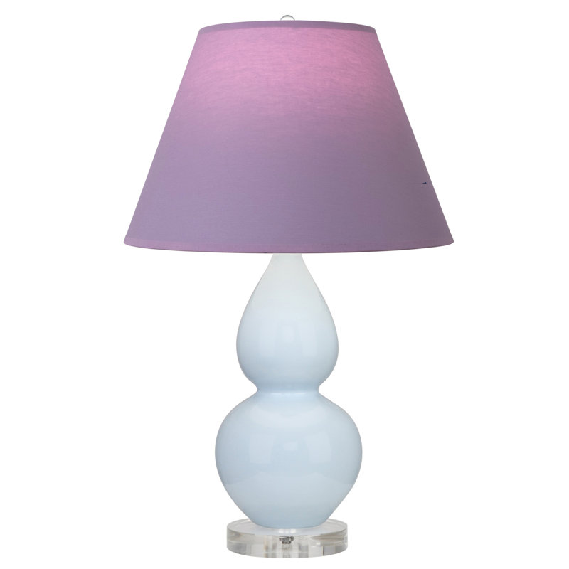 Petite lampe d'appoint à double gourde, Lavande / prune, Bleu pastel