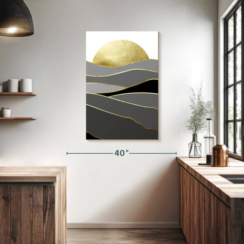 Avery Bohemian Landscape Black Gold II, 39" H x 26" W