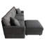 3 Seater Chenille Chaise End Sofa-419210822