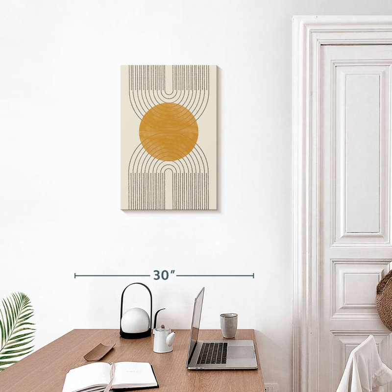 Avery Minimal Line Arch Gold Sun, H 24 po x l 16 po