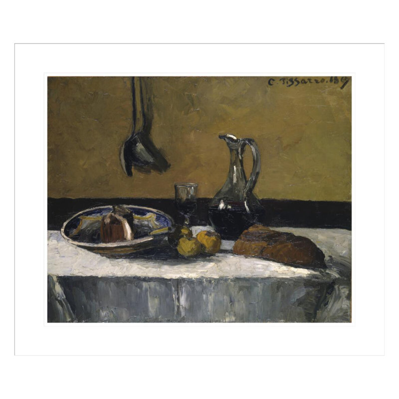 «Still Life» par Camille Pissarro, impression giclée sur cadre, H 23,5 po x l 27,5 po