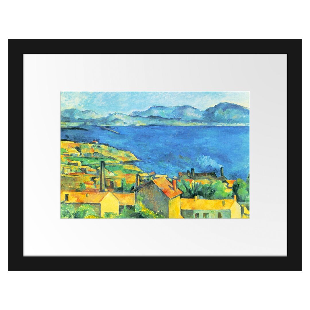 Gerahmter Kunstdruck The Bay of Marseilles View from L'Estaque von Paul Cezanne