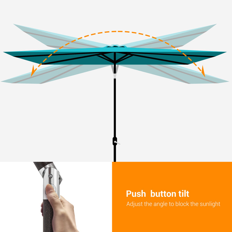 Parasol de marché Doray, Bleu lac
