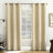 Satti Embroidered Leaf 100% Blackout Grommet Curtain Panel-90572988-90572991