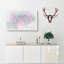 Pink & Duck Egg Blue Lobster Art In Abstract - Wrapped Canvas-55340588