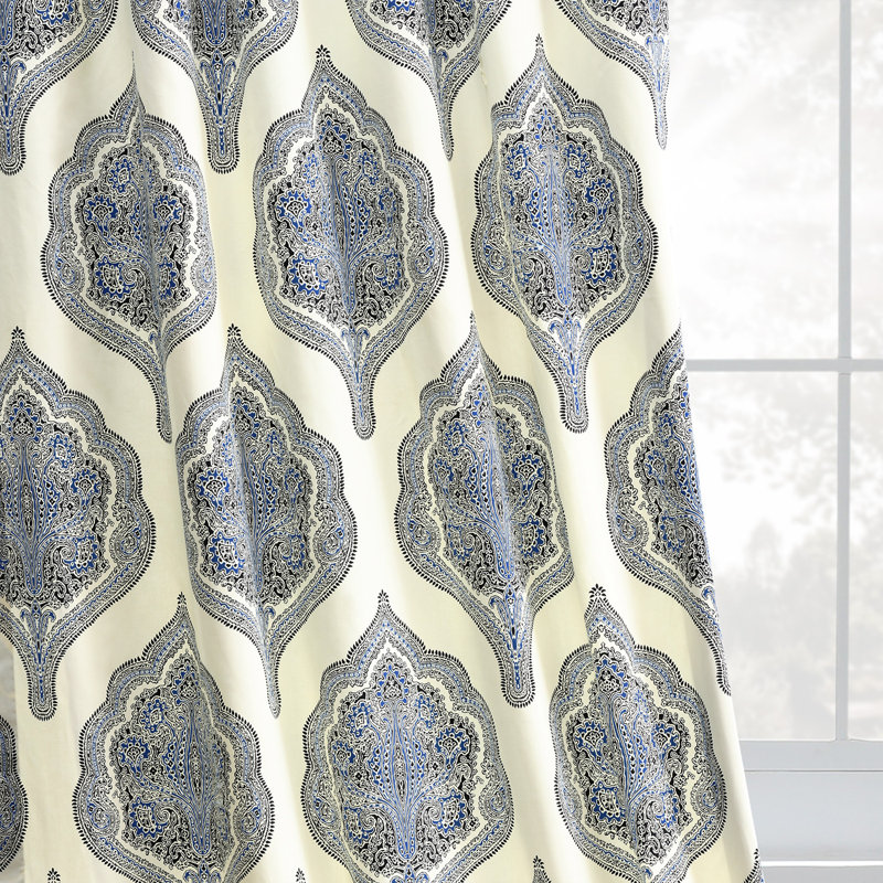 Rideaux obscurcissant en coton Lawhon, L 50 po x L 96 po, Bleu