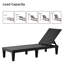 Ensemble de 2 chaises longues d'extérieur, chaise longue de piscine réglable avec dossier à 5 positions, chaises longues imperméables pour terrasse de jardin, piscine, patio, bain de soleil, noir
