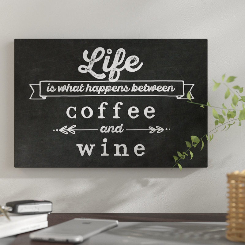 «Coffee & Wine» par Amanda Murray, reproduction sur toile, H 18 po x l 26 po x p 1,5 po, Toile tendue