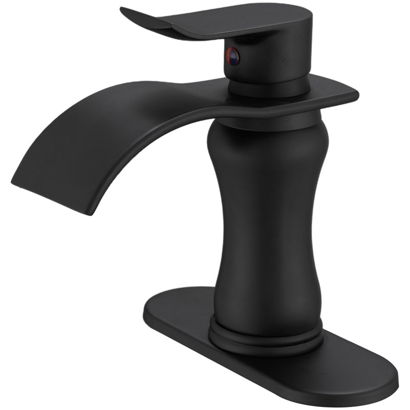 Robinet de salle de bain monotrou DFI, Oui, Noir mat