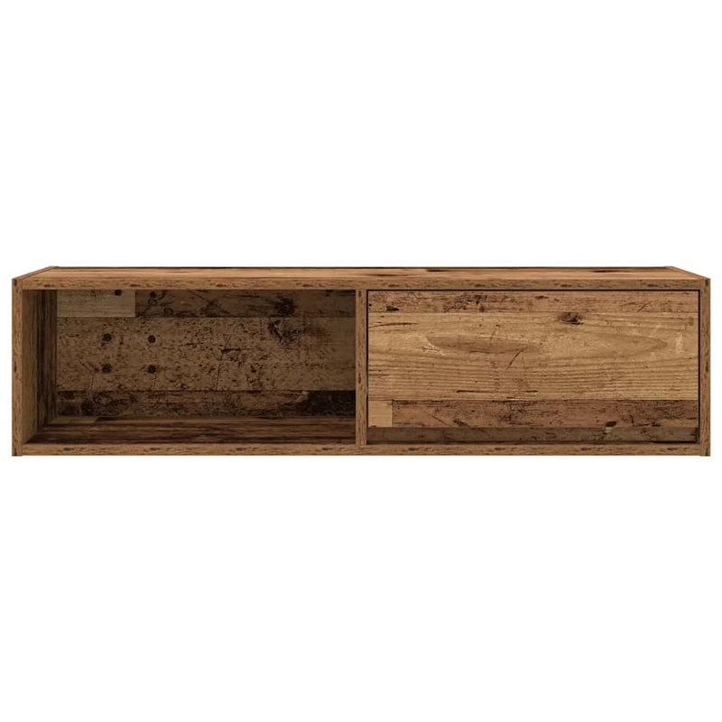TV Cabinet 80X31x25.5 Cm Engineered Wood, Old Wood, 100 cm