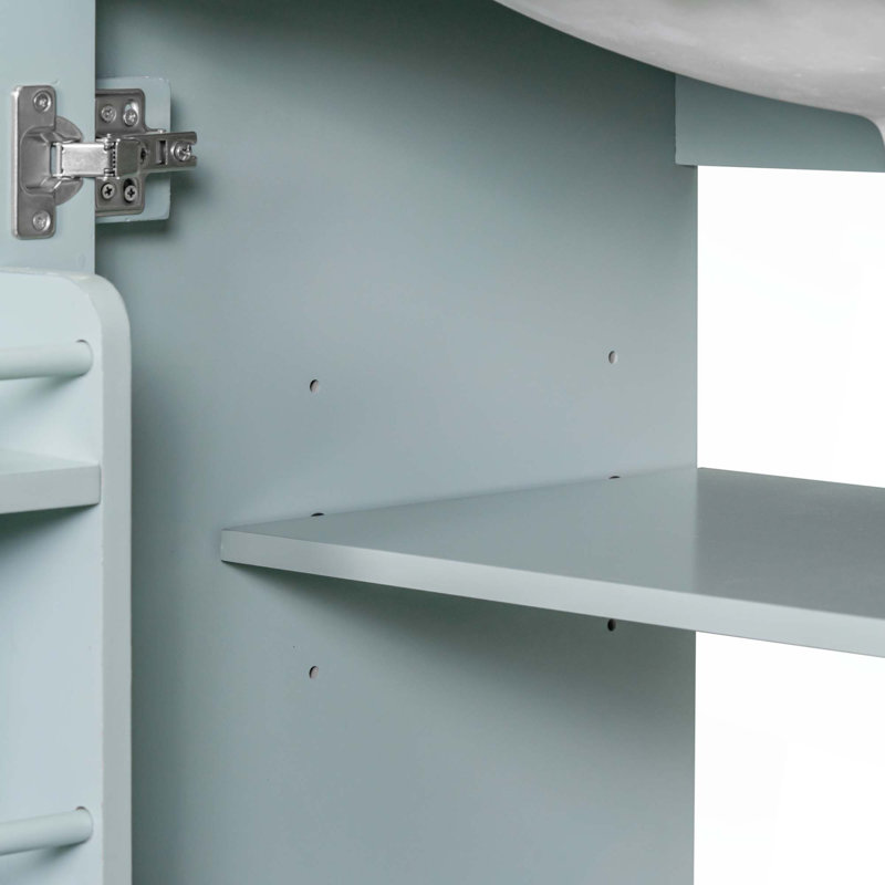 Meuble-lavabo 30 po sans lavabo, base seulement, armoire de salle de bain multifonctionnelle avec portes et tiroir, structure solide et panneau de fibres à densité moyenne