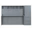 Lit escamotable double pleine grandeur avec placard et tiroirs, lit gris peu encombrant pour meubles de chambre à coucher-1060151172
